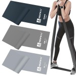 A AZURELIFE Resistance Bands,Professional Long Non-Latex Elastic Stretch Bands,Exercise Bands for Physical Therapy, Yoga, Pilates, Rehab, at-Home or The Gym Workouts, Strength Training
