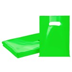 VieFantaisie Green 100 PCS Small Gift Bags, 6x8 Goodie Party Favor Bags with Handle, Treat Retail Pouches for Kids Birthday, Christmas, Small Business