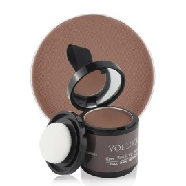 VOLLUCK Root Touch up Powder, Instant Hairline Powder for Thinning Areas and Gray Hair Coverage, Natural and Non-greasy Root Cover up for Women and Men (Auburn, 0.35 Ounce)
