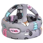 Baby Safety Helmet, Infant Baby Head Protector Head Cushion Bumper Bonnet, Soft Headguard for Toddler Learning to Walk, Grey Forest
