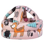 Baby Safety Helmet, Infant Baby Head Protector Head Cushion Bumper Bonnet, Soft Headguard for Toddler Learning to Walk, Pink Forest