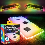 Brightz TossBrightz LED Cornhole Lights - Color Select & Changing Modes for Board and Hole - Light Up Kit for Glow in The Dark Corn Hole