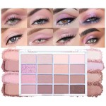 CAKAILA 16Colors Light Purple Pink Brown Nude Basics Matte Eyeshadow Palette,Eye Shadow Travel Makeup Palette all in one Long Lasting Waterproof,Great for Travel Gift Kit