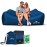 Chillbo LazyBone Inflatable Couch - Quick-Inflation Flapper System, Fun Prints, No-Pump Setup, Ripstop Polyester, Portable Air Lounger for Beach, Camping, Festivals, & Hiking