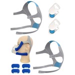 2 Packs F20 Replacement Headgear Compatible with F20 Full-face Mask, Include 4 Magnetic Clips+4 Packs Headgear Straps (Medium)