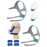 2 Packs F20 Replacement Headgear Compatible with F20 Full-face Mask, Include 4 Magnetic Clips+4 Packs Headgear Straps (Medium)