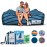 Chillbo Lazybone Inflatable Couch - Ultimate Inflatable Lounger for Maximum Chill - The Perfect Blow Up Couch for Music Festivals Or Inflatable Lounger for Camping - Nautical Blue