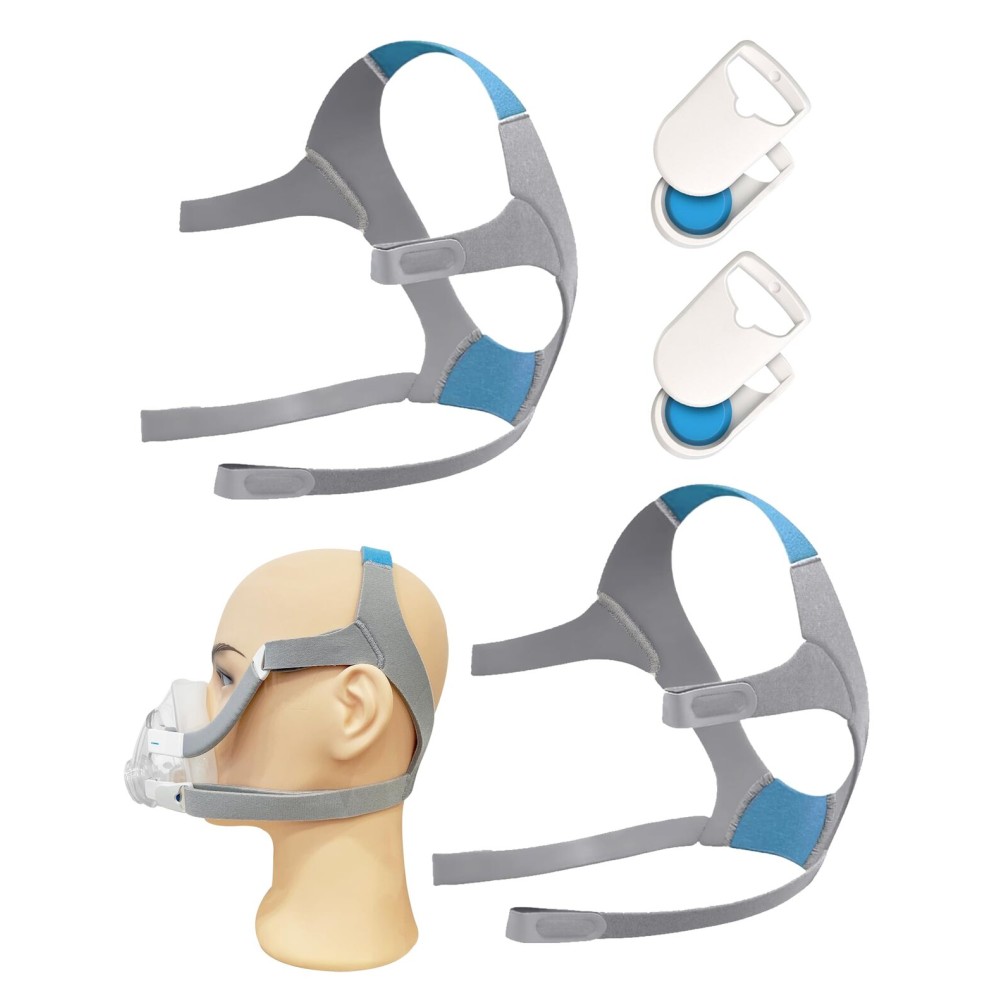 2 Packs F20 Replacement Headgear Compatible with F20 Full-face Mask, Include 4 Magnetic Clips+4 Headgear Straps (Small)
