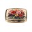 Dynippy Pill Case Pill Box with Mirror Retro Pocket 2 Compartment Medicine Case Vitamin Pill Organizer for Pocket Purse and Travel (Cute Flower)