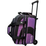 Pyramid Path Pro Deluxe Double Roller Bowling Bag (Black/Purple)