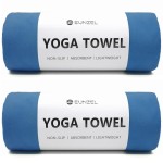 Eunzel 2 Pack Hot Yoga Towel Non Slip Yoga Mat Towel Non-Slip Sweat Absorbent Microfiber Towel for Hot Yoga, Pilates and Workout 72 x 26.5, Navy
