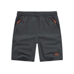 TBMPOY Men\'s Shorts 9 Hiking Running Shorts Zipper Pockets Athletic Outdoor Sports Gym Workout Short 4 Pockets Cool Grey S