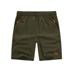 TBMPOY Men\'s Shorts 9 Hiking Running Shorts Zipper Pockets Athletic Outdoor Sports Gym Workout Short 4 Pockets Army Green XL