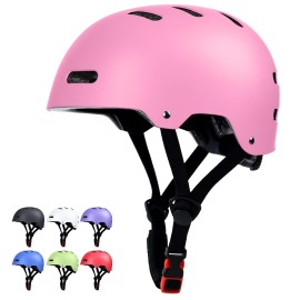 Skateboard Bike Helmet for Adults Women Men Youth Kids (2-3-5-8-14+ Years Boys Girls) - Lightweight Multi-Sport Adjustable Helmets for Bicycle Skateboard Scooter Skate Cycling
