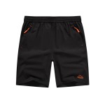 TBMPOY Men\'s Shorts 9 Hiking Running Shorts Zipper Pockets Athletic Outdoor Sports Gym Workout Short 4 Pockets Black XL
