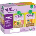 Plum Organics Variety Pack, 12+ Months - Mighty 4 Food Group Blend - Organic Fruit and Veggie Toddler Food Pouches - 4 oz Pouch (Pack of 8)