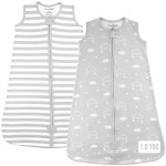 Baby Sleep Sack 1.0 TOG, Organic Cotton Baby Wearable Blanket with Two-Way Zipper, Swaddle Transition Baby Sleeping Bag, All-Season Sleep Sack for Newborn Infant Toddler Boy Girl, 2-Pack, 18-24 Month