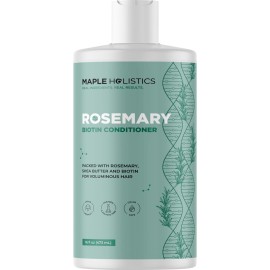 Biotin Rosemary Conditioner for Thinning Hair - Vegan Rosemary Biotin Conditioner with Volumizing Plant Proteins & B Vitamins for Fine Weak & Dull Hair - Sulfate Paraben & Silicone Free (16 Fl Oz)