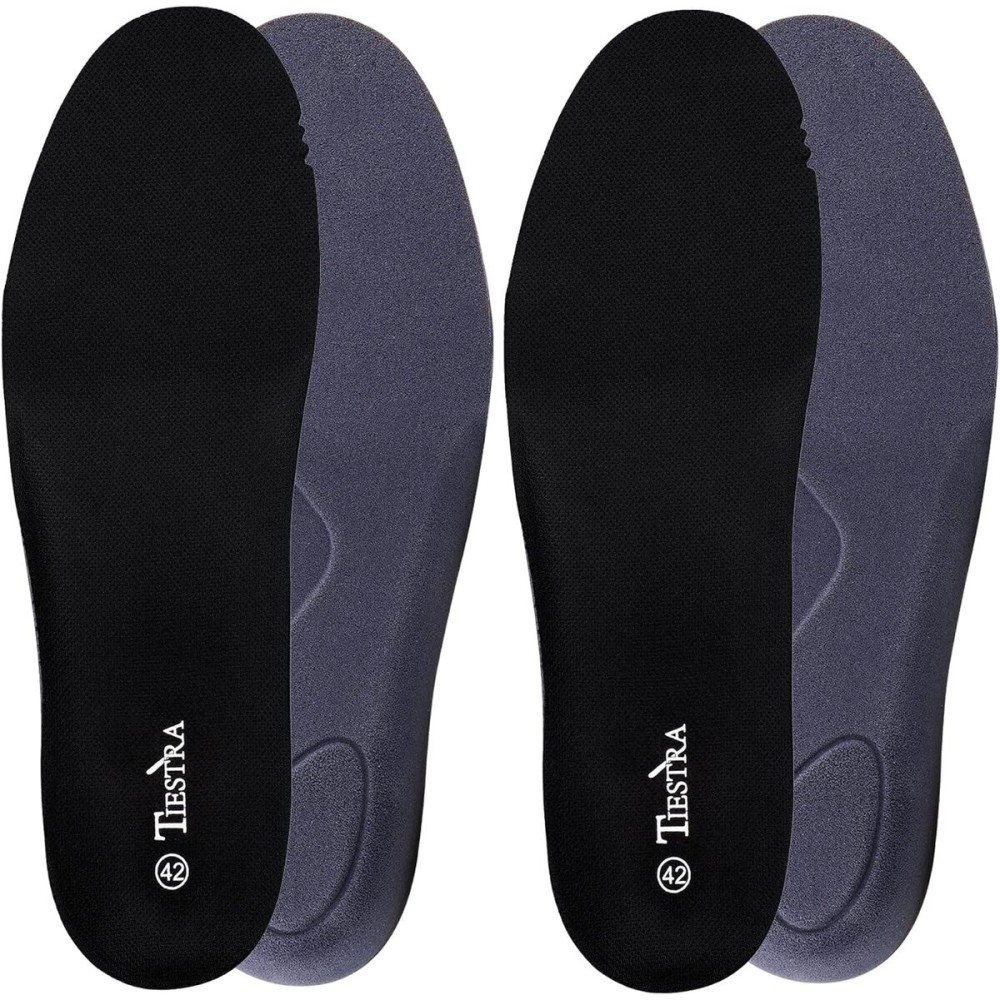 2 Pair-Insoles for Mens Memory Foam Shoe Inserts,Replacement Insoles for Work Boot Running Shoes-Shock Absorption and Cushion for Feet Relief,Comfort Inner Soles for Everyday Use Black 43EU/US10