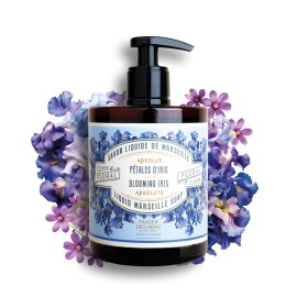 Panier des Sens - Moisturizing Hand Soap - Iris Floral Fragrance - French Traditional Savon de Marseille Soap - Refillable Kitchen & Bathroom Soap - 16.9 Fl.oz Liquid Hand Wash 96% Natural