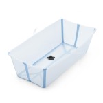 Stokke Flexi Bath X-Large, Ocean Blue - 31.5 x 15.7 x 9.4 in - Best for Infants & Toddlers - Lightweight, Foldable & Easy to Store - Convenient to Use at Home or Traveling