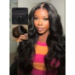 UNICE Pre Everything Glueless Drawstring Wig Body Wave 13X4 HD Pre Cut Lace Front Wigs Human Hair Pre Bleached Invisible Bye Bye Knots Wig Pre Plucked 150% Density 26inch