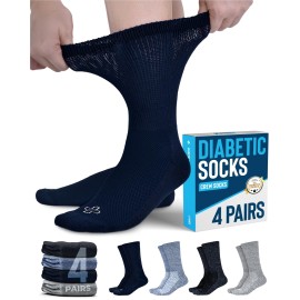 Doctor\'s Select Diabetic Socks for Men and Women - 4 Pairs Neuropathy Socks | Mens Diabetic Sock