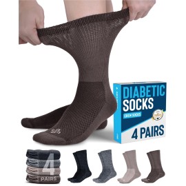 Doctor\'s Select Diabetic Socks for Men and Women - 4 Pairs Neuropathy Socks | for Diabetics Men