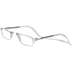 Clic Magnetic Reading Glasses for Men or Women, Computer Readers, Original Long (M-L, Clear, 1.50 Magnification)