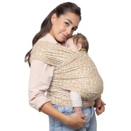 Boba Baby Wrap Carrier - Original Baby Sling Carrier for Newborns (7-35 lbs), Soft, Secure, Hands-Free & Ergonomic, Ideal for Comfortable Bonding, New Parents (Sand Leopard)