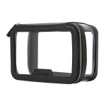 ROWNYEON Clear Makeup Bag, Travel Toiletry Bag Transparent Cosmetic Case with Zipper, Portable Make Up Organizer Clear Car Bag for Essentials with Handle (Pink)