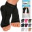 TechWare Pro Ankle Brace Compression Sleeve - Relieves Achilles Tendonitis, Joint Pain. Plantar Fasciitis Foot Sock with Arch Support Reduces Swelling & Heel Spur Pain. (Black/Black, XXL)