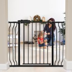 HOOEN Wide Baby Gates for Doorway Stairs 30 Tall 38.5-43.5 Inch Wide Indoor Child Gate for Kid or Pet Dogs Walk Through Pressure Mounted Baby Dog Gate
