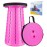 Boreeman Upgraded Folding Stool Lightweight Yet More Sturdy with Load Capacity 400lbs Portable Collapsible Stool for Camping Fishing Hiking BBQ (Pink)