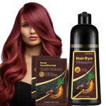 Fvquhvo Wine Red Hair Dye Shampoo 3 in 1 - 16.9 fl oz / 500 ml