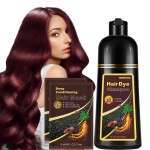Natural Hair Color Shampoo for Gray Coverage, Instant Red Hair Dye Shampoo 3 in 1, Shampoo Hair Dye Works in Minutes, Red Hair Shampoo, Shampoo Para Canas for Women and Men