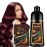Natural Hair Color Shampoo for Gray Coverage, Instant Red Hair Dye Shampoo 3 in 1, Shampoo Hair Dye Works in Minutes, Red Hair Shampoo, Shampoo Para Canas for Women and Men