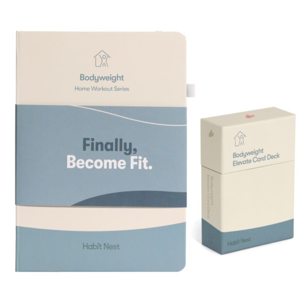 Bodyweight Transformation Journal and Elevate Exercise Cards. Complete Fitness System with Effective Bodyweight Exercises in a Card Deck. No Equipment Needed. 1 At home Fitness Journal/Fitness Planner for Women & Men.