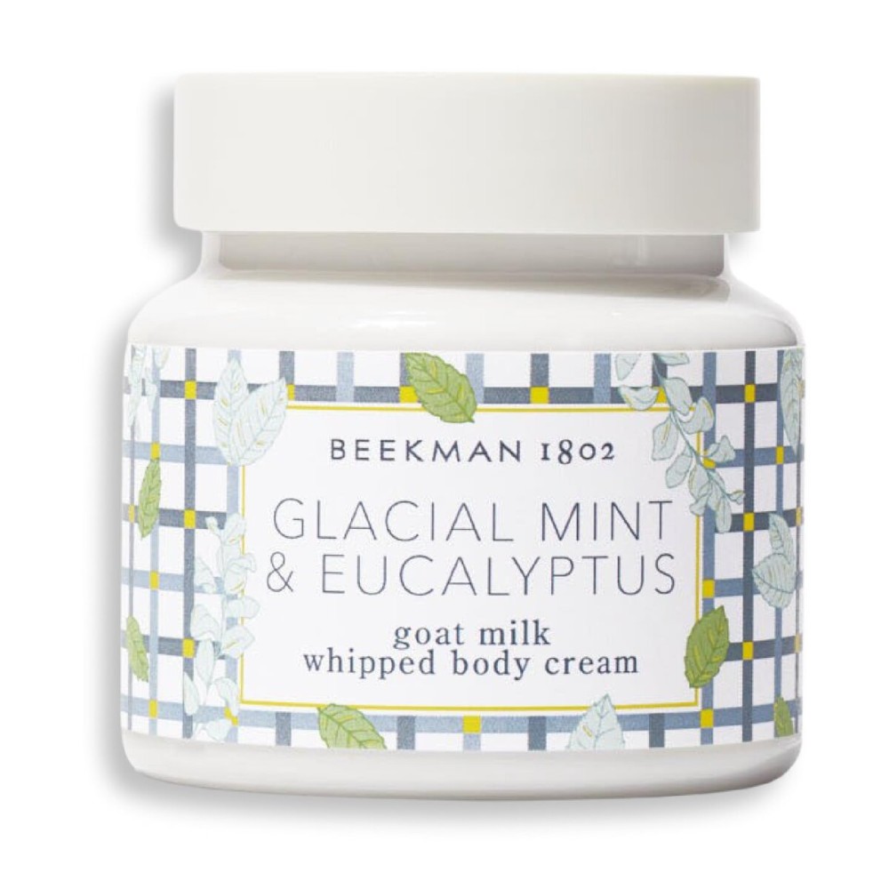 Beekman 1802 Whipped Body Cream - Moisturizes & Softens Skin with Goat Milk, Mango Seed Butter & Vitamin E - 8 oz - Glacial Mint & Eucalyptus