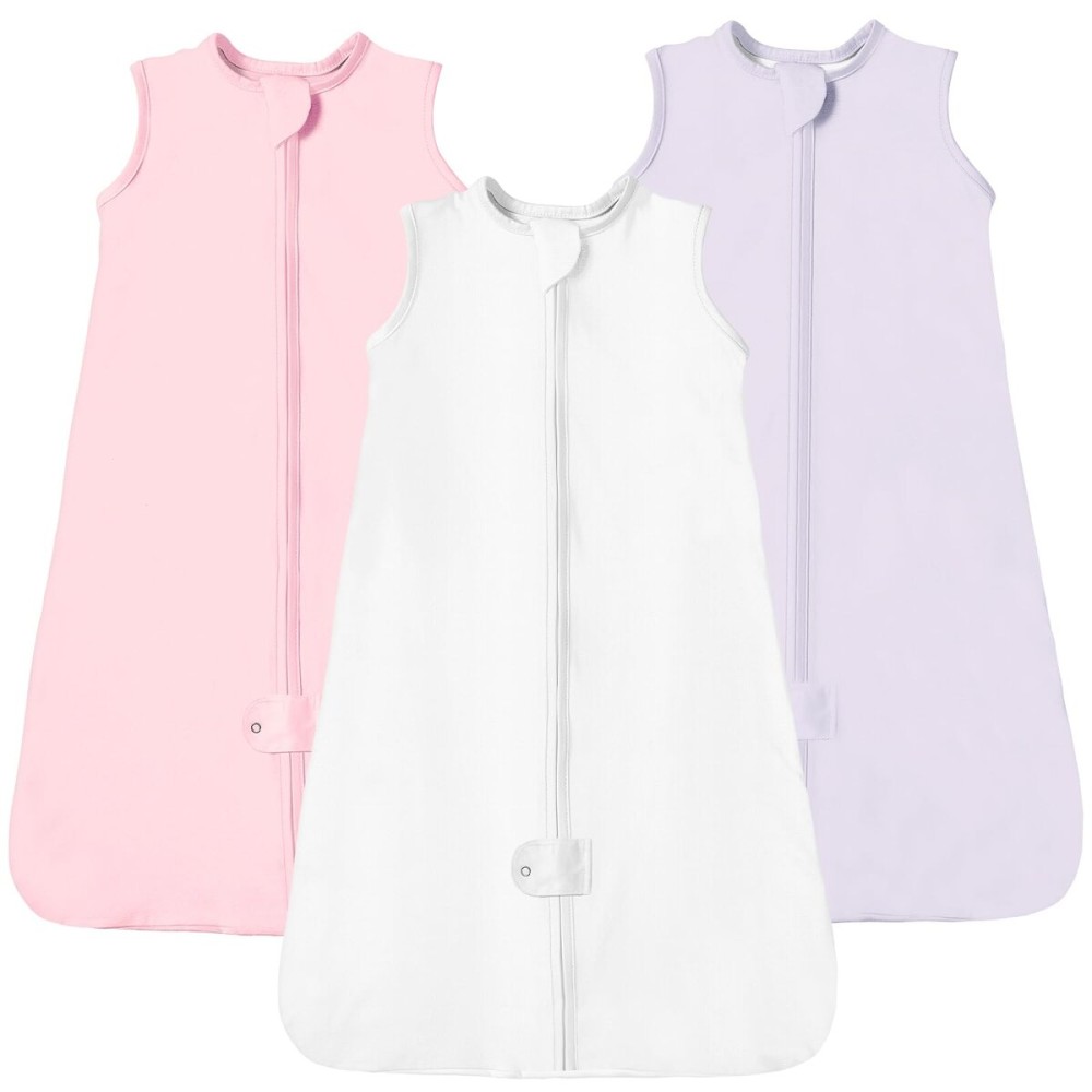 TotAha Sleep Sack 15-18-24 Months 3-Pack,Stretchy,Buttery Soft Sleeping Bag,Light Baby Wearable Blanket with 2-Way Safe Zippers for Boys Girls, 0.5 TOG