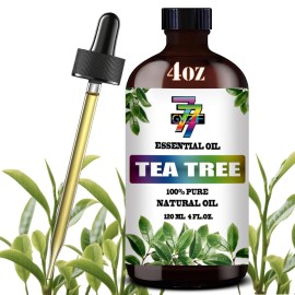 Tea Tree Essential Oil (4 oz/120 ml) - Tea Tree Oils for Aromatherapy, diffusers, humidifiers, Home fragrances, DIY Skincare, soap Making, DIY Candle, Relaxation, Yoga, and Meditation