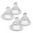MAM Bottle Nipples Mixed Flow Pack - Extra Slow Flow Nipple Level 0 and Slow Flow Nipple Level 1, for Newborns and Older, SkinSoft Silicone Nipples for Baby Bottles, Fits All MAM Bottles, 4 Pack