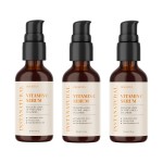 InstaNatural Vitamin C Face Serum with Hyaluronic Acid & Ferulic Acid | Brightening & Hydrating Formula for Radiant, Smooth-Looking Skin - 1 FL Oz - 3 Pack