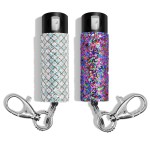 Guard Dog Security Bling it On Pepper Spray Keychain with Safety Twist Top Mini and Easy Carry Lightweight and Fashionable Maximum Police Strength OC Spray 16 Feet Range 0.5 fl oz