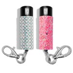 Guard Dog Security Bling it On Pepper Spray Keychain with Safety Twist Top Mini and Easy Carry Lightweight and Fashionable Maximum Police Strength OC Spray 16 Feet Range 0.5 fl oz