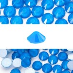 Novani 3000 Pieces Flatback Rhinestones Glass Round Gems Neon-Blue Crystals for Nail Art DIY Crafts Clothes Shoes,SS6,1.9-2.0mm