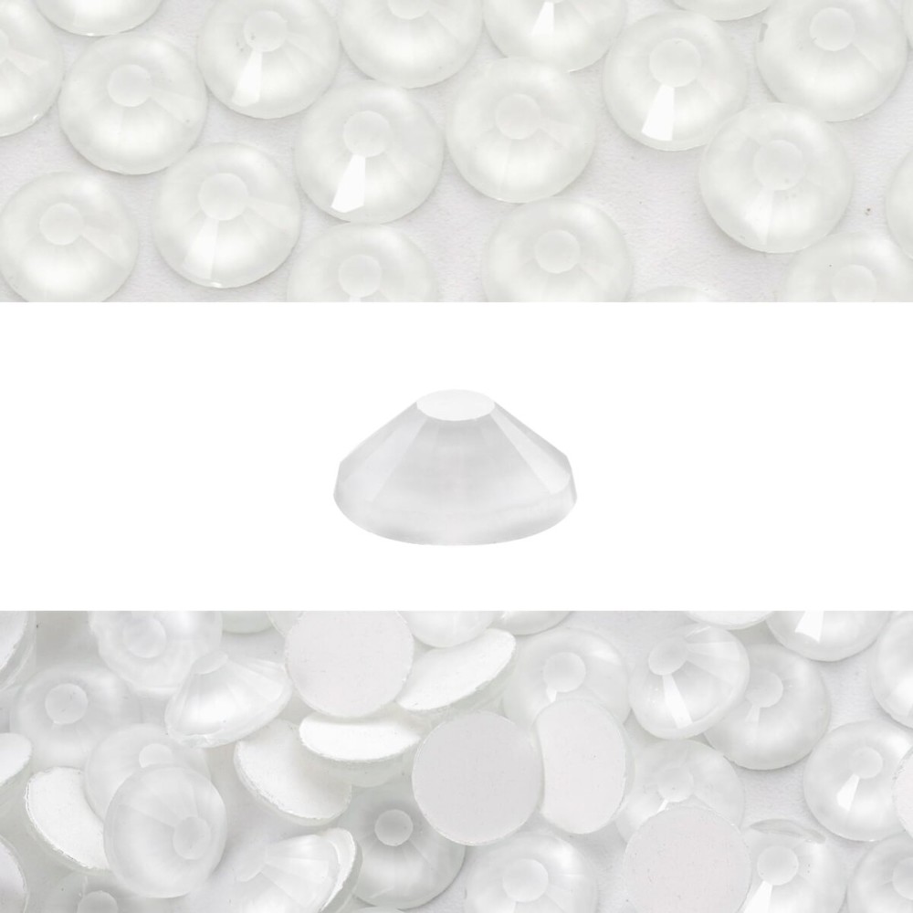 Novani 3000 Pieces Flatback Rhinestones Glass Round Gems Neon-White Crystals for Nail Art DIY Crafts Clothes Shoes,SS8,2.3-2.5mm