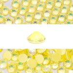 Novani 3000 Pieces Flatback Rhinestones Glass Round Gems F-Lt.Yellow Crystals for Nail Art DIY Crafts Clothes Shoes,SS6,1.9-2.0mm