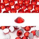 Novani 3000 Pieces Flatback Rhinestones Glass Round Gems Red Crystals for Nail Art DIY Crafts Clothes Shoes,SS6,1.9-2.0mm