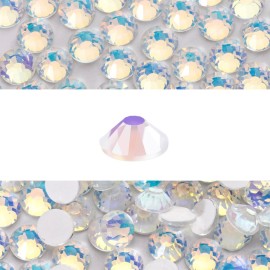 Novani 3000 Pieces Flatback Rhinestones Glass Round Gems F-White Crystals for Nail Art DIY Crafts Clothes Shoes,SS8,2.3-2.5mm